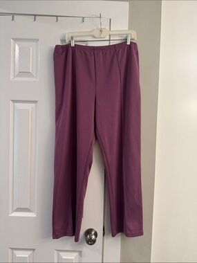 Haband Women's Straight Leg Pants in Plum
